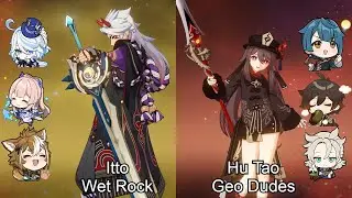 Itto/Furina Wet Rock and Hu Tao Double Geo | Genshin Abyss 4.2/4.3