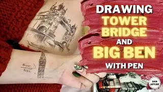 How to Draw Tower Bridge and Big Ben Easy| Tower Bridge & Big Ben Drawing Easy