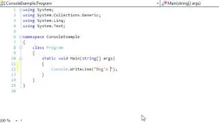 C# Console Programming