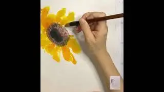 向日葵水墨畫法