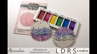 Подарочная бирка с вырубной инкрустацией и резиновыми штампами &laquo;Little Darling&raquo;