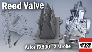 Metal casting - reed valve housing Artor FX800 - 2 stroke [Start to Finish]