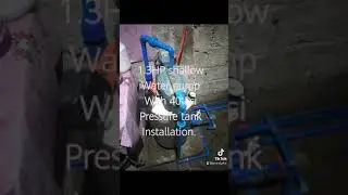 Shallow water pump 1.3 HP with 40 Psi pressure tank setup (PVC & PE fittings)