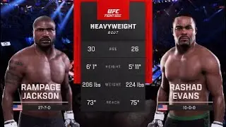 Rampage Jackson vs Rashad Evans UFC 114 (Fight Simulation)