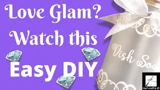 How to add rhinestones to a Mason Jar (Easy DIY Soap Dispenser) 💎💎💎
