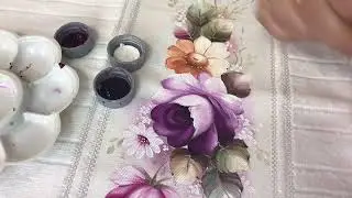 Como Pintar Rosa- Toalha
