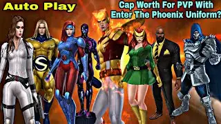 Captain America Enter The Phoenix Uniform PVP Auto Play Showcase - Marvel Future Fight