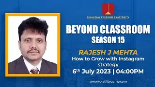 Beyond Classroom - Season 15 - How to Grow with Instagram strategy  - Rajesh J Mehta