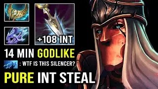 NEW Offlane Silencer Guide +108 Perma INT 14Min Godlike Pure DMG Hit Like a Truck Dota 2