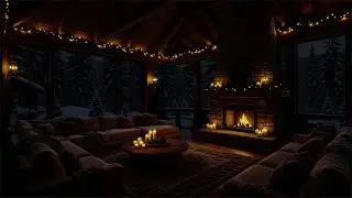 Snowy Winter Night &bull; Relaxing Piano And Fireplace Sounds For Focus, Sleep & Holiday Calm