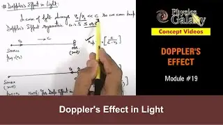 Class 11 Physics | Doppler's Effect | #19 Doppler's Effect in Light | For JEE & NEET