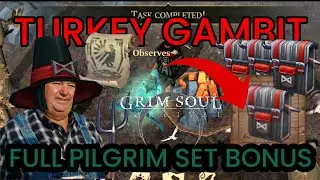 TURKEY GAMBIT! PILGRIM PANNIER DESIGN FULL SET BONUS GHOST TURKEY VET TASK GRIM SOUL SURVIVAL