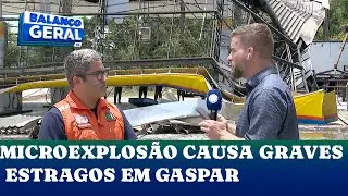 Microexplosão causa graves estragos em Gaspar