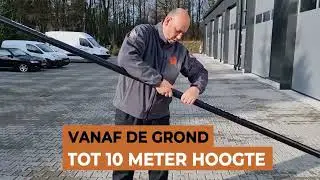 Raggers reinigt veilig uw dakgoten vanaf de grond!
