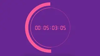 10 Minute Timer - Neon Light - With Circle Animation - With Clock Sound