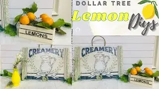 LEMON DECOR DIY IDEAS 2021 | DOLLAR TREE DIYs | SUMMER LEMON FARMHOUSE DIYs | EASY DIYs | Sun's Arts