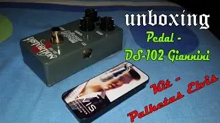 UNBOXING - pedal GIANNINI DS-102 DISTORCION 2 + kit PALHETAS ELVIS