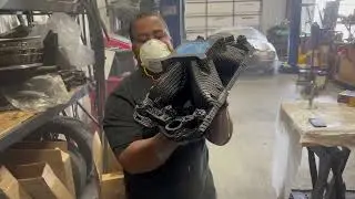 Hydro Dipping an Intake Manifold and a set of valve covers.