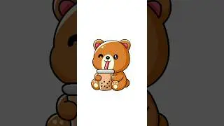 How to Draw a Cute Boba Bear 🐻🧋 | Drawing Shorts
