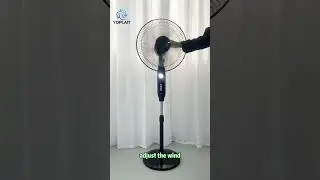 🌞Here comes the heat buster! The 16 - inch solar floor fan, your key to a cool summer 😍 #solarfan