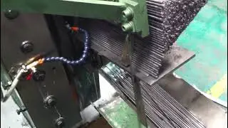 steel wire rod threading machine working video