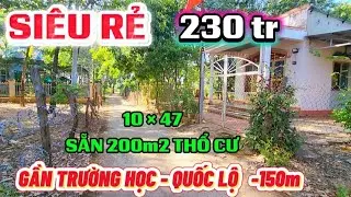 S:364✅ĐẤT THỔ CƯ VỊ TRÍ ĐẸP GẦN TRUNG TÂM CHỢ - TRƯỜNG HỌC. 5 ×47×100TCƯ (2 NỀN LIỀN KỀ) GIÁ 230tr