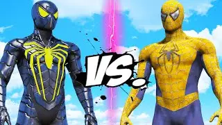 Yellow Spiderman VS Spider-Man (PS4) Anti-Ock Suit
