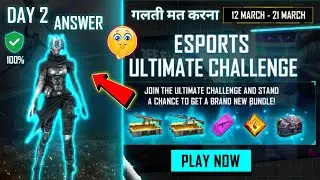 Esports Ultimate Challenge Day 2 Answers | Ultimate Challenge 13 March Answers | Free Fire Event