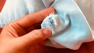 Super easy sewing skills | Repair hole in pillow #Hole #sewing #repair #needlework