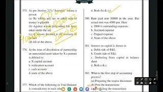 Lec 30 | MCQ Discussion Series 371 to 390 | Accountancy #faa #jkssb