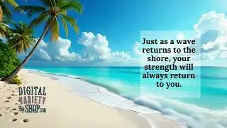 24 Beach Themed Video Clips with Ocean Wave Sounds and Inspirational Beach Themed Quotes.