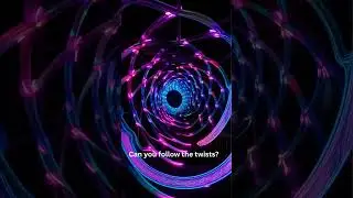 🎀 Psychedelic Ribbon Tunnel &ndash; Hypnotic Trippy Visual #shorts #fractal