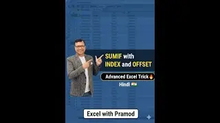 SUMIF with INDEX and OFFSET | Advanced Excel Trick | Hindi