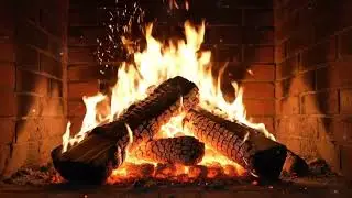 Peaceful Fireplace Setting 🔥 Slow Fire Motion & Low Crackle Sounds | 1 Hour Full HD