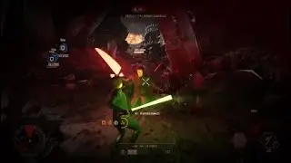 EPIC LUKE VS KYLO SABER DUEL - (JUST LIKE IN THE MOVIE) - SWBF2