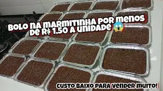 Bolo na marmitinha de Cenoura e Brigadeiro 🥕 Custo Baixo e Lucrativo, faça e venda muito! 😍