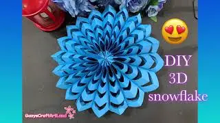 How to make 3D paper snowflake@GazysCraftArtLand