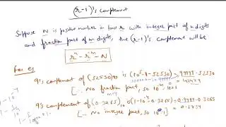 (r 1)'s complement