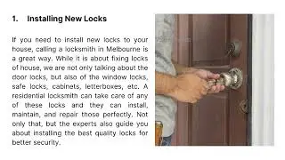Role of a Residential Locksmith