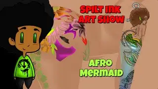 Afro Mermaid Digital Tattoo - Art Guy 319