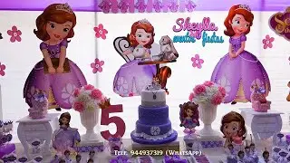Princesa Sofia, decoración temática para cumpleaños de niñas, Sofia the First decoration