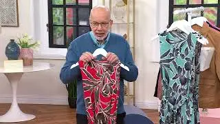 Denim & Co. Printed Slub Jersey Tiered Midi Dress on QVC