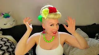 Pinup hair using extensions and hair rats! Bumper bangs!