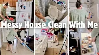 MESSY HOUSE CLEAN WITH ME | REAL LIFE CLEANING MOTIVATION | WEEKLY CLEANING RESET 2024 🫧🧼
