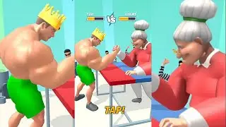 Man Vs  Granny🗿 | Muscle Rush Level 186-189