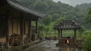 Dream with Rain | Soft Rainy Day Sounds in a Quiet Village | Relaxing Rainstorm White Noise