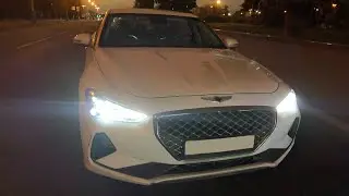 Суета по ночной Москве. Дрифт у МГУ на Genesis G70.