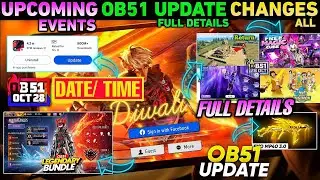 Ob51 New Update 🔥 ALL Changes 🤯 Kya kya aaya Hai in Free Fire | FF NEW EVENT UPDATE GARENA FREE FIRE