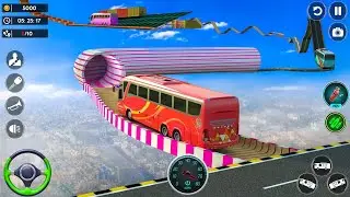 Vertical Impossible Bus Mega Ramp - Bus Stunt Tracks Racing 3D - Android GamePlay