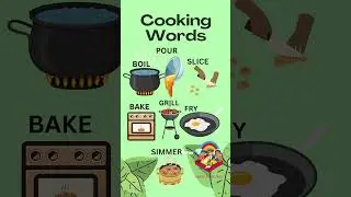 Fun Cooking Words #learningwords #cookingwords #wordsforkids #preschoollearning #englishlearning